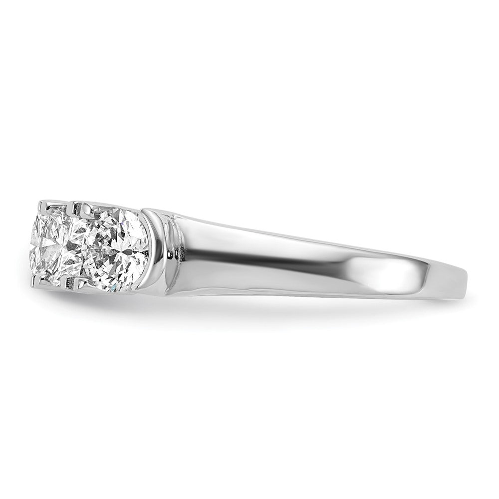 14k White Gold 1 3/4 ct Lab Grown Dia VS/SI+ G+ 5 Stone Complete Band