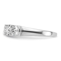 14k White Gold 1 3/4 ct Lab Grown Dia VS/SI+ G+ 5 Stone Complete Band