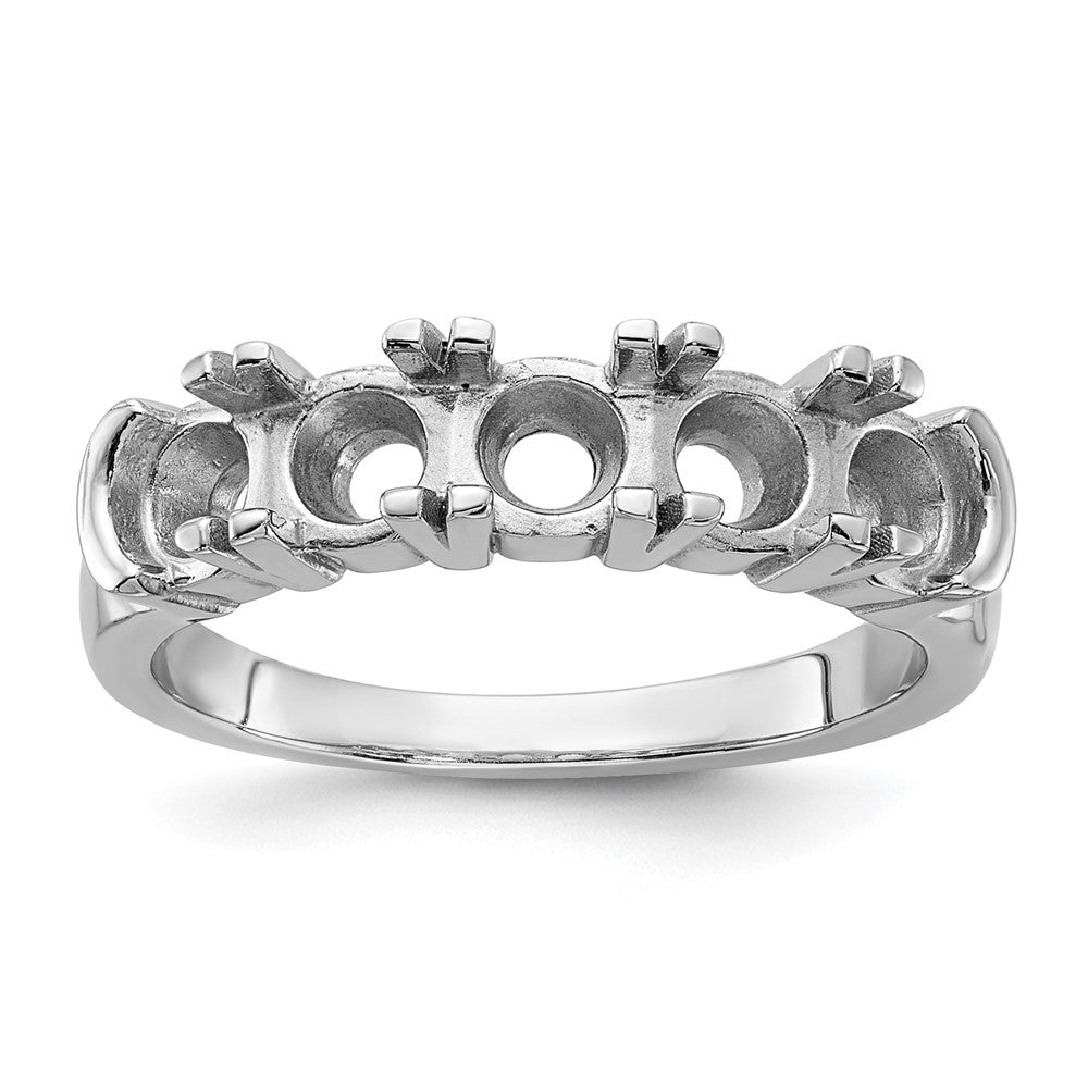 14k White Gold 1 3/4 ct Lab Grown Dia VS/SI+ G+ 5 Stone Complete Band
