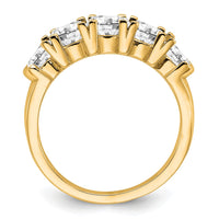 14k 1 3/4 ct Lab Grown Dia VS/SI+ G+ 5 Stone Complete Band