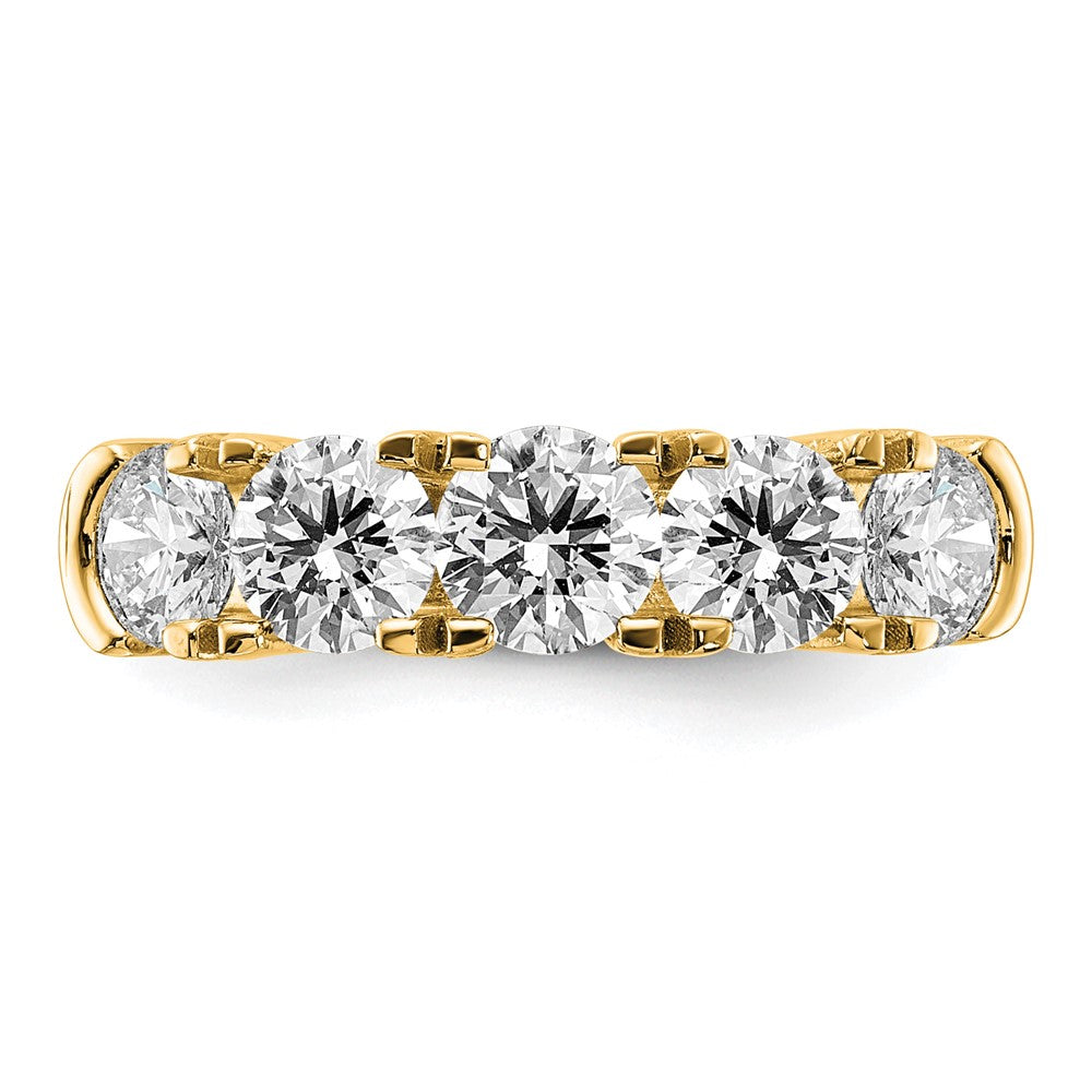 14k 1 3/4 ct Lab Grown Dia VS/SI+ G+ 5 Stone Complete Band