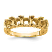 14k 1 3/4 ct Lab Grown Dia VS/SI+ G+ 5 Stone Complete Band