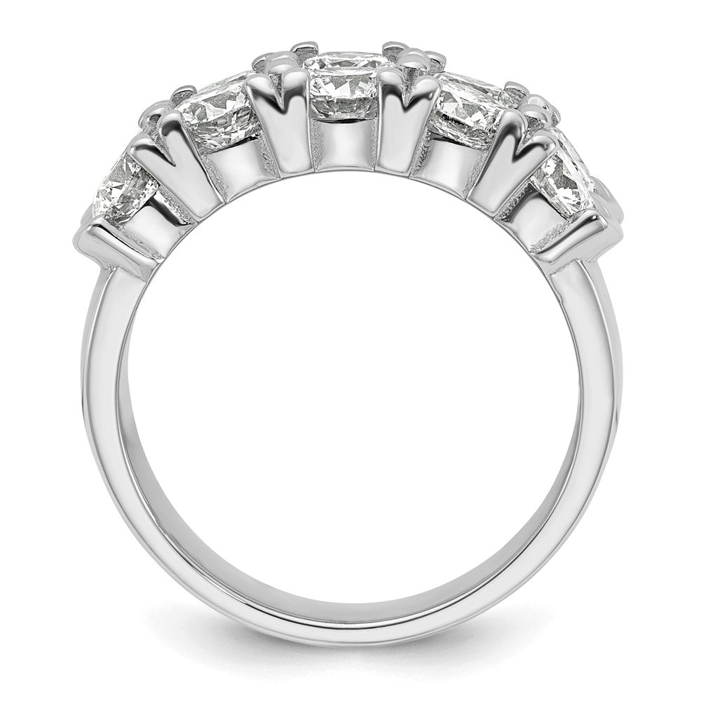 14kw 3 3/8 ct Lab Grown Dia VS/SI+ G+ 10 Stone Complete Double Row Band
