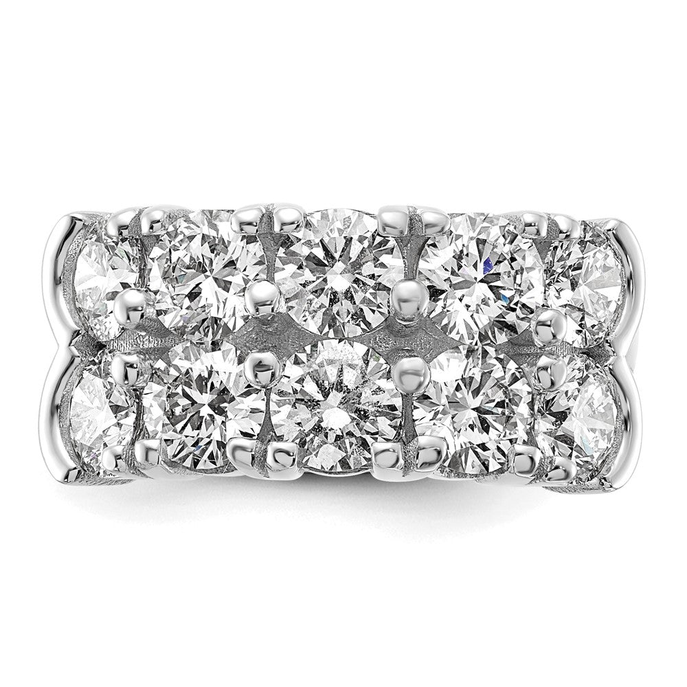 14kw 3 3/8 ct Lab Grown Dia VS/SI+ G+ 10 Stone Complete Double Row Band