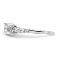 14kw 1ct Lab Grown Diamond VS/SI+ G+ Oval Complete 3 Stone Eng Ring
