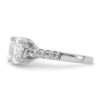 14kw 1/4ct Lab Grown Diamond VS/SI+ G+ Semi 3 Stone Eng Ring