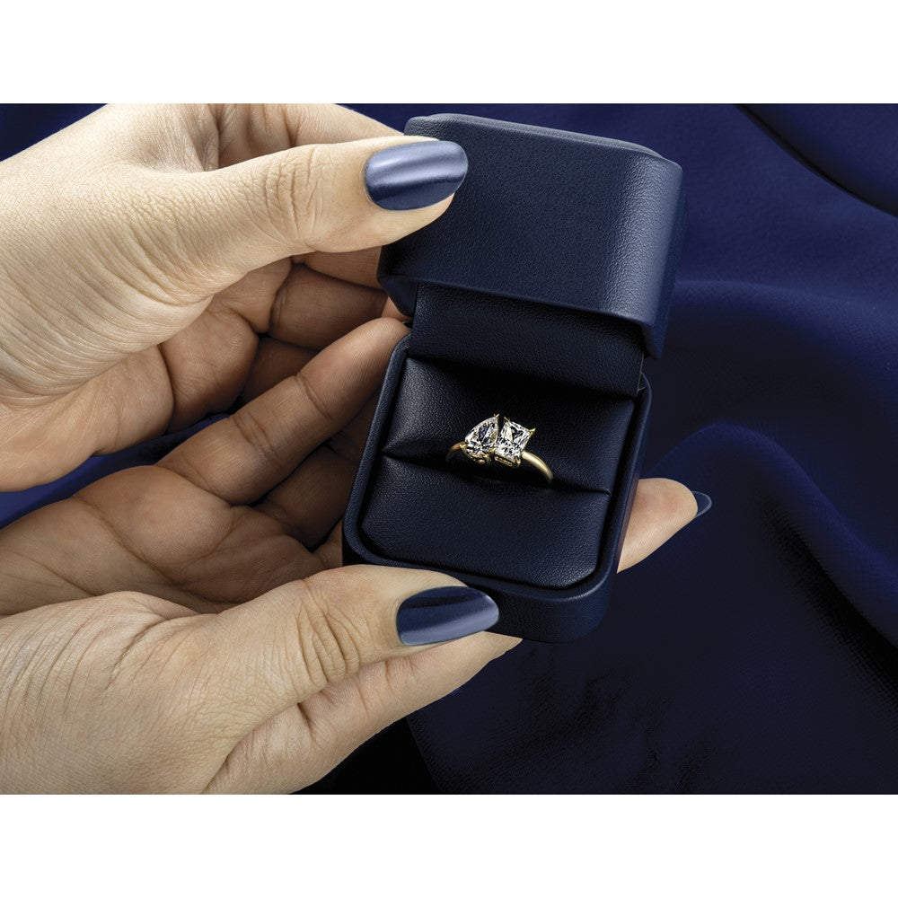 14k YG Pear/Radiant Two-stone  Ring Mounting