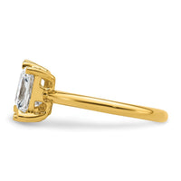 14k YG Pear/Radiant Two-stone  Ring Mounting