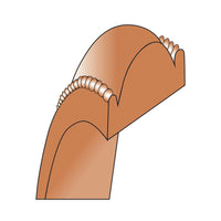 14k Rose Gold 5mm LTW Milgrain Half Round Band Size 10