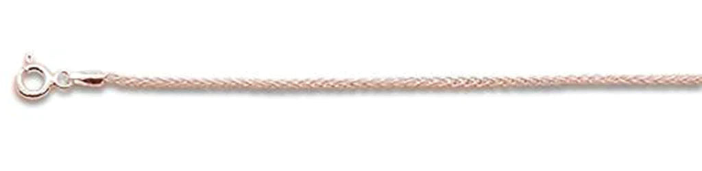 035-1.5MM Rose Gold Plated Wheat/Spiga Chain .925 Solid Sterling Silver Available In 16"- 22" Inches ABC Rugs Kilims