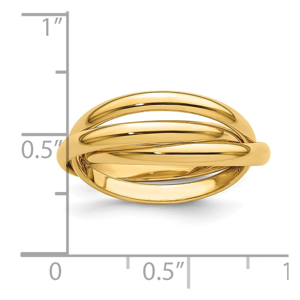 14k Polished Rolling Ring