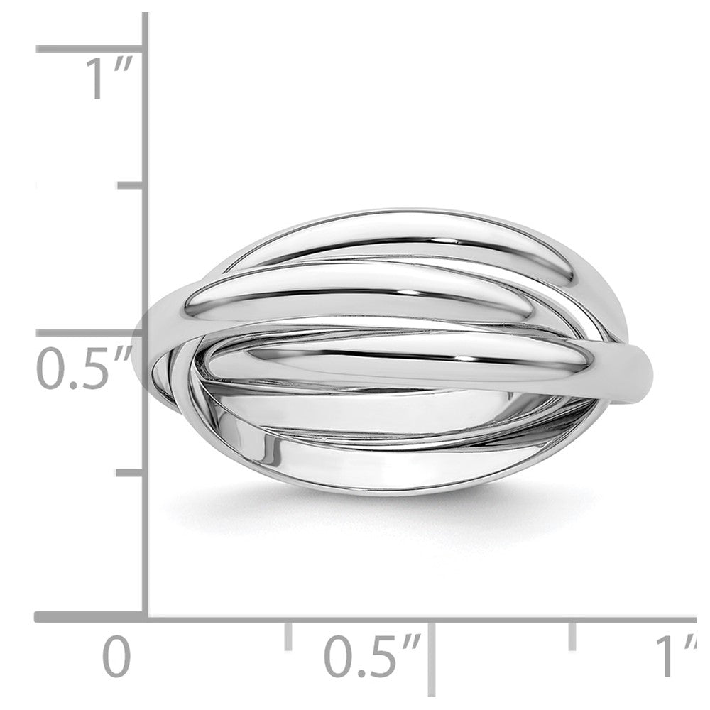 14k White Gold Polished Rolling Ring