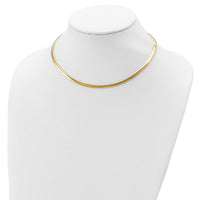 Sterling Silver Gold-plated 4mm Reversible w/2in ext Cubetto Chain