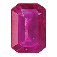 6x4mm  Emerald Cut Ruby A Quality