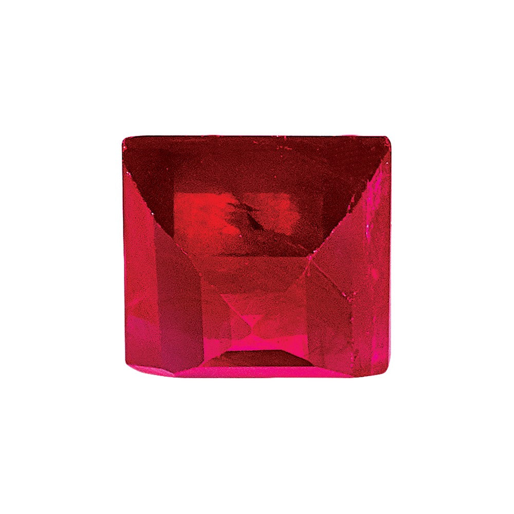 3.5mm Square Step-cut Ruby AA Quality