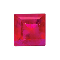 4mm Square Step-cut Ruby AA Quality
