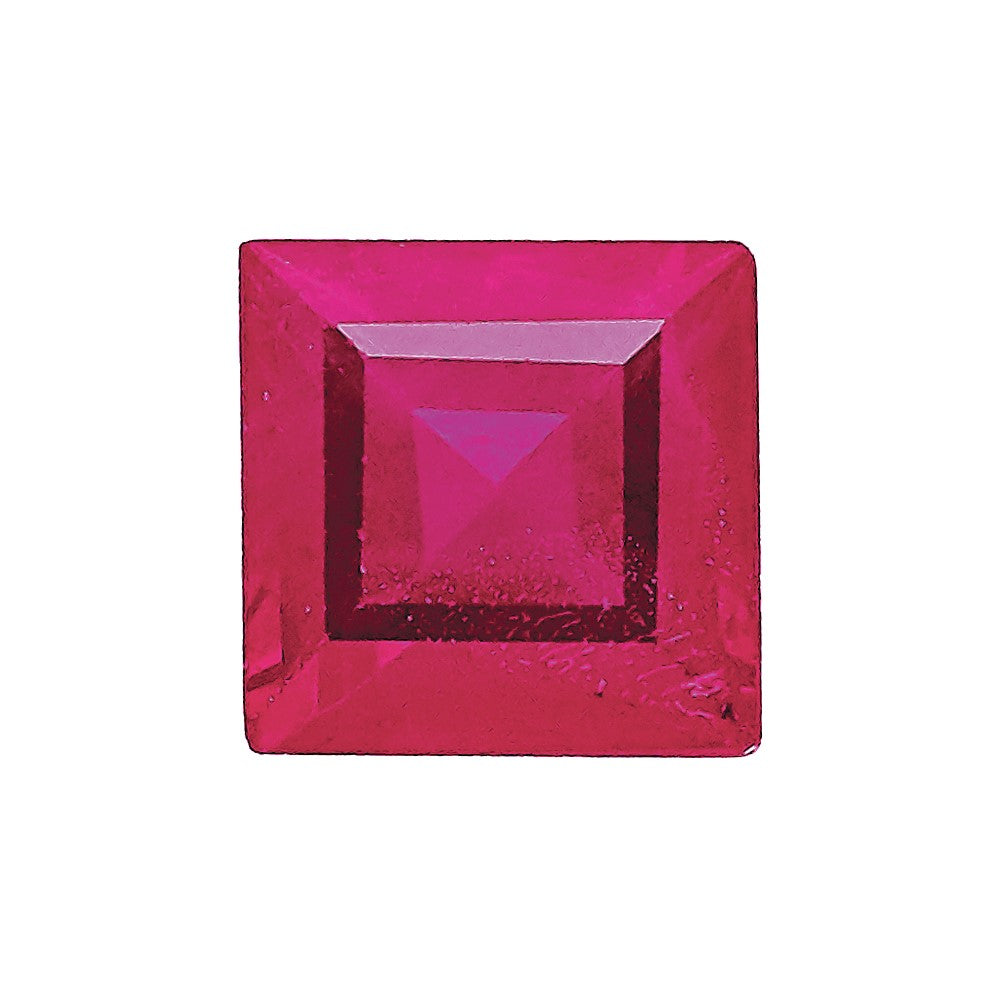 2.75mm Square Step-cut Ruby A Quality
