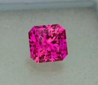 Rare Natural Ceylon Pink Sapphire Certified Loose Asscher Cut Gemstone 10 Ct ABC Jewelries