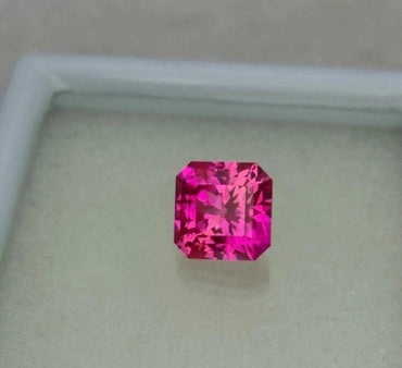 Rare Natural Ceylon Pink Sapphire Certified Loose Asscher Cut Gemstone 10 Ct ABC Jewelries