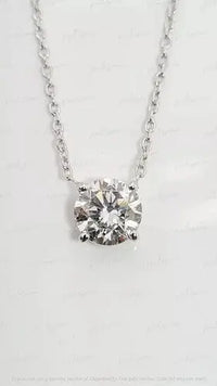 Round Cut Diamond 2Ct Lab Created Women's Beauty Pendant 14K White Gold Plated ABC Jewelery