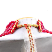 Round Shape 570.00 Cts Earth Mined Enhanced Ruby Beads Necklace NK 30E38 ABC Jewelery