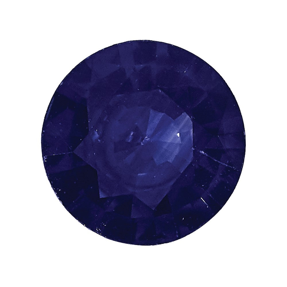 1.5mm Round Diamond-cut Blue Sapphire A Quality
