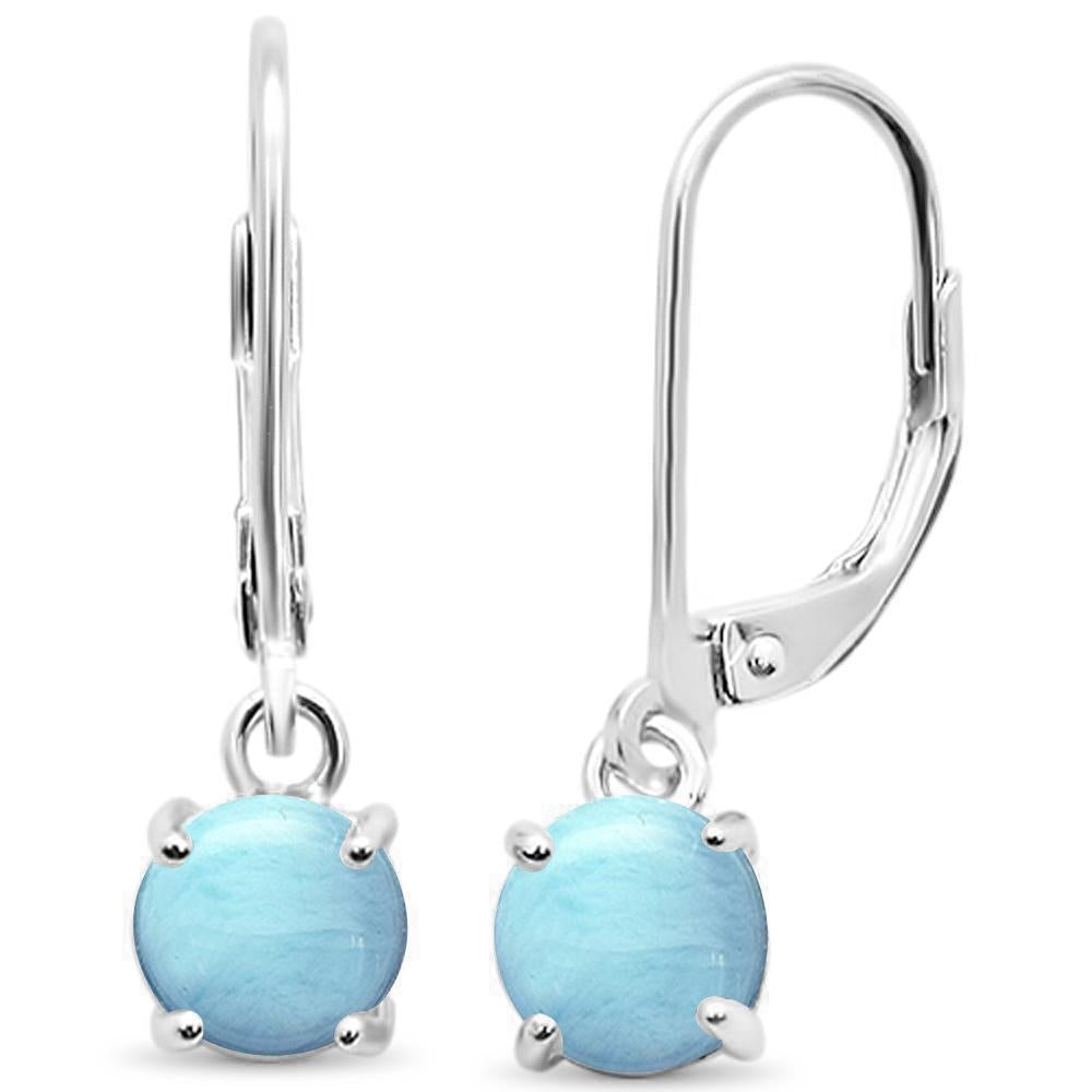 Larimar Lever Back .925 Sterling Silver Earrings ABC Rugs Kilims