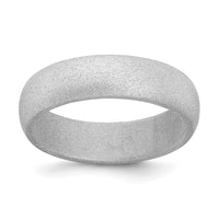 Silicone Silver Metallic 5.7mm Band