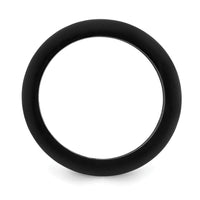 Silicone Black 8mm Domed Band
