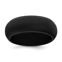 Silicone Black 8mm Domed Band