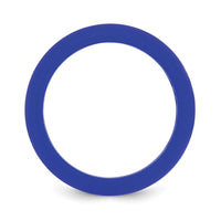 Silicone Blue 8mm Domed Band
