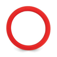 Silicone Red 8mm Domed Band