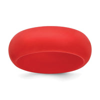 Silicone Red 8mm Domed Band