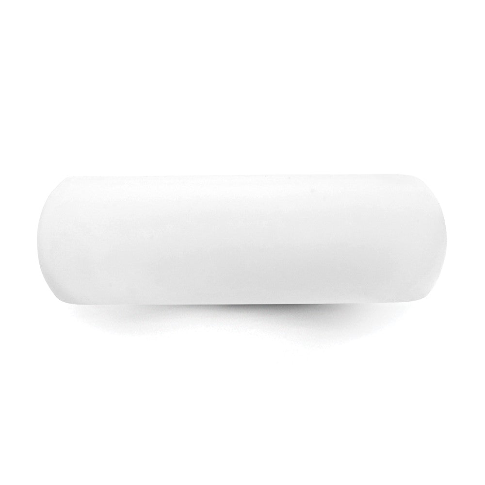 Silicone White 8mm Domed Band