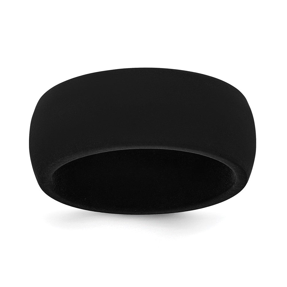 Silicone Black 8.7mm Domed Band