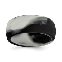 Silicone Black and Grey Camo 8.7mm Domed Band