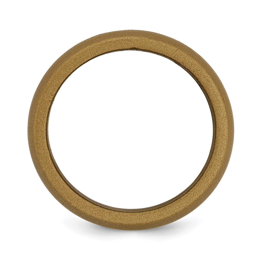 Silicone Bronze Metallic 8.7mm Domed Band