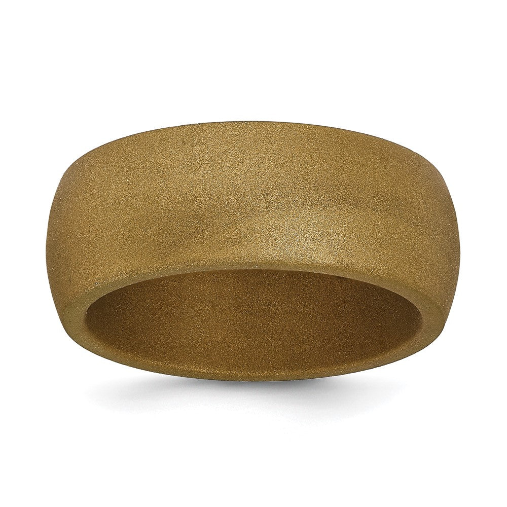 Silicone Bronze Metallic 8.7mm Domed Band