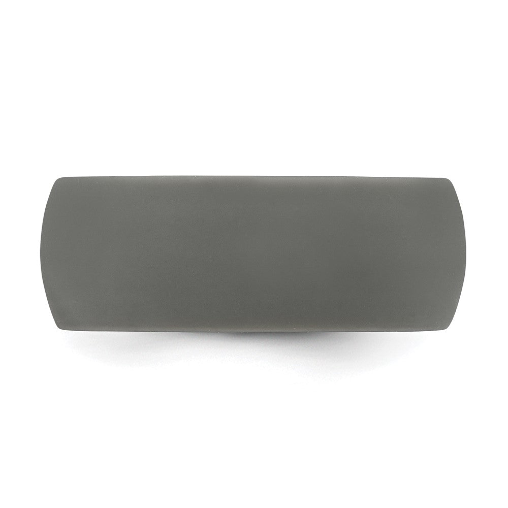 Silicone Dark Grey 8.7mm Domed Band