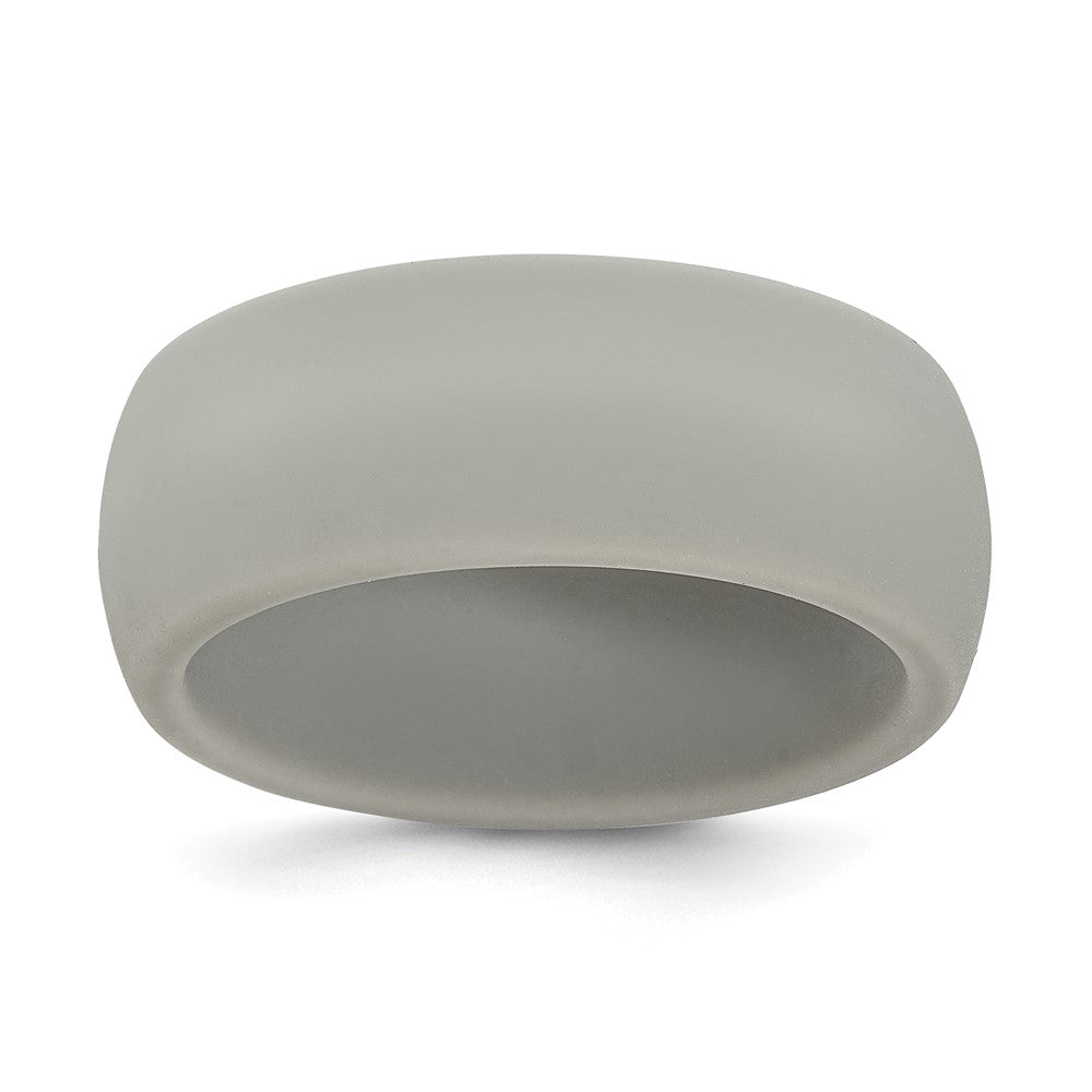 Silicone Light Grey 8.7mm Domed Band