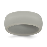 Silicone Light Grey 8.7mm Domed Band