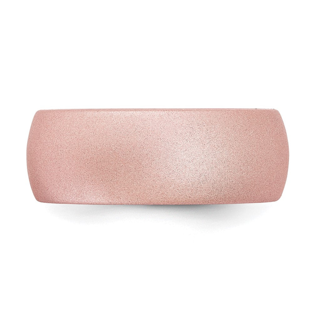 Silicone Pink Metallic 8.7mm Domed Band