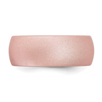 Silicone Pink Metallic 8.7mm Domed Band