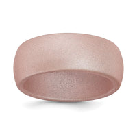 Silicone Pink Metallic 8.7mm Domed Band