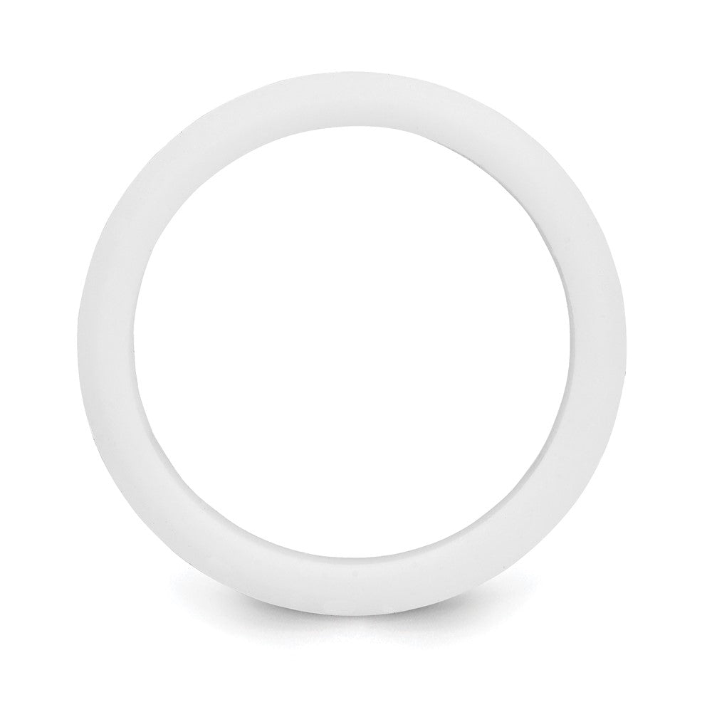 Silicone White 8.7mm Domed Band