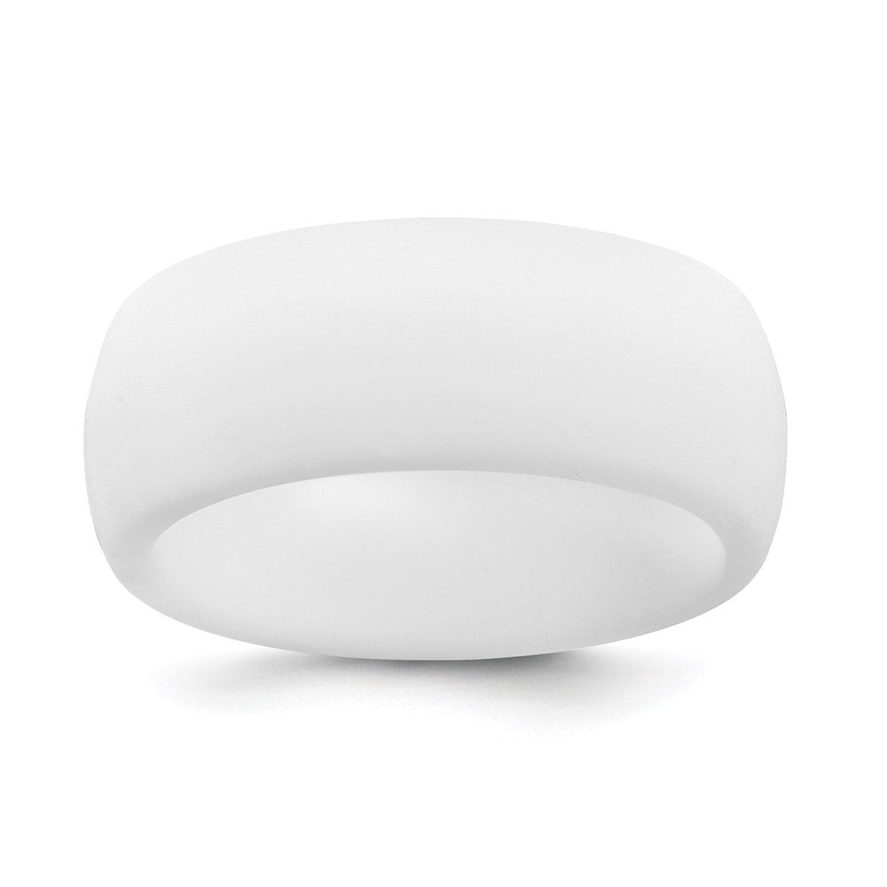 Silicone White 8.7mm Domed Band