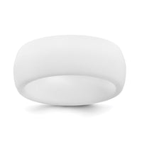 Silicone White 8.7mm Domed Band
