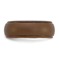 Silicone Bronze Metallic 8mm Ridged Edge Band