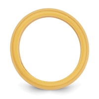 Silicone Gold Metallic 8mm Ridged Edge Band