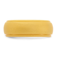 Silicone Gold Metallic 8mm Ridged Edge Band